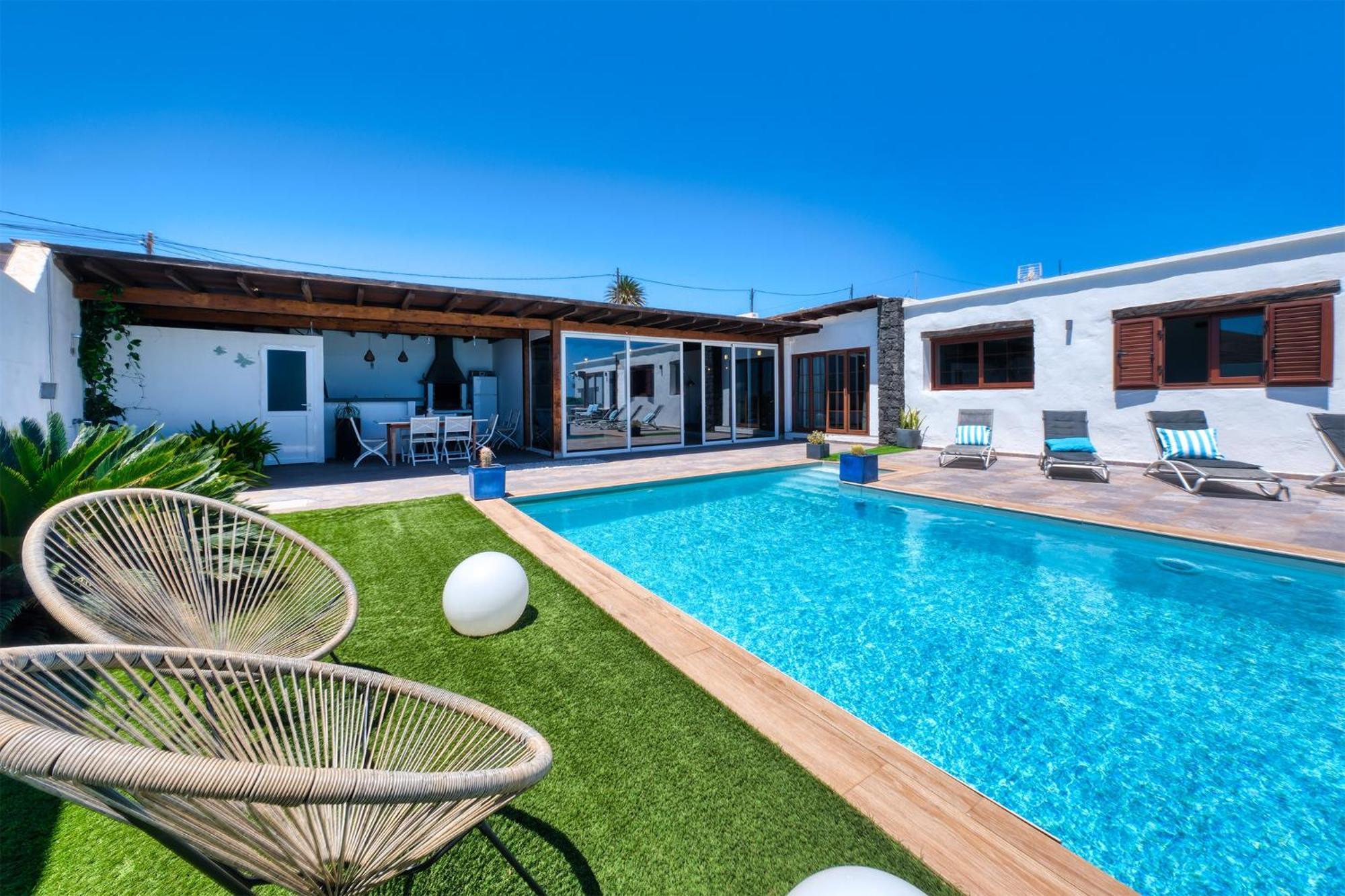 Villa Macher Piscina Y Bar Piscina Tias Exterior photo