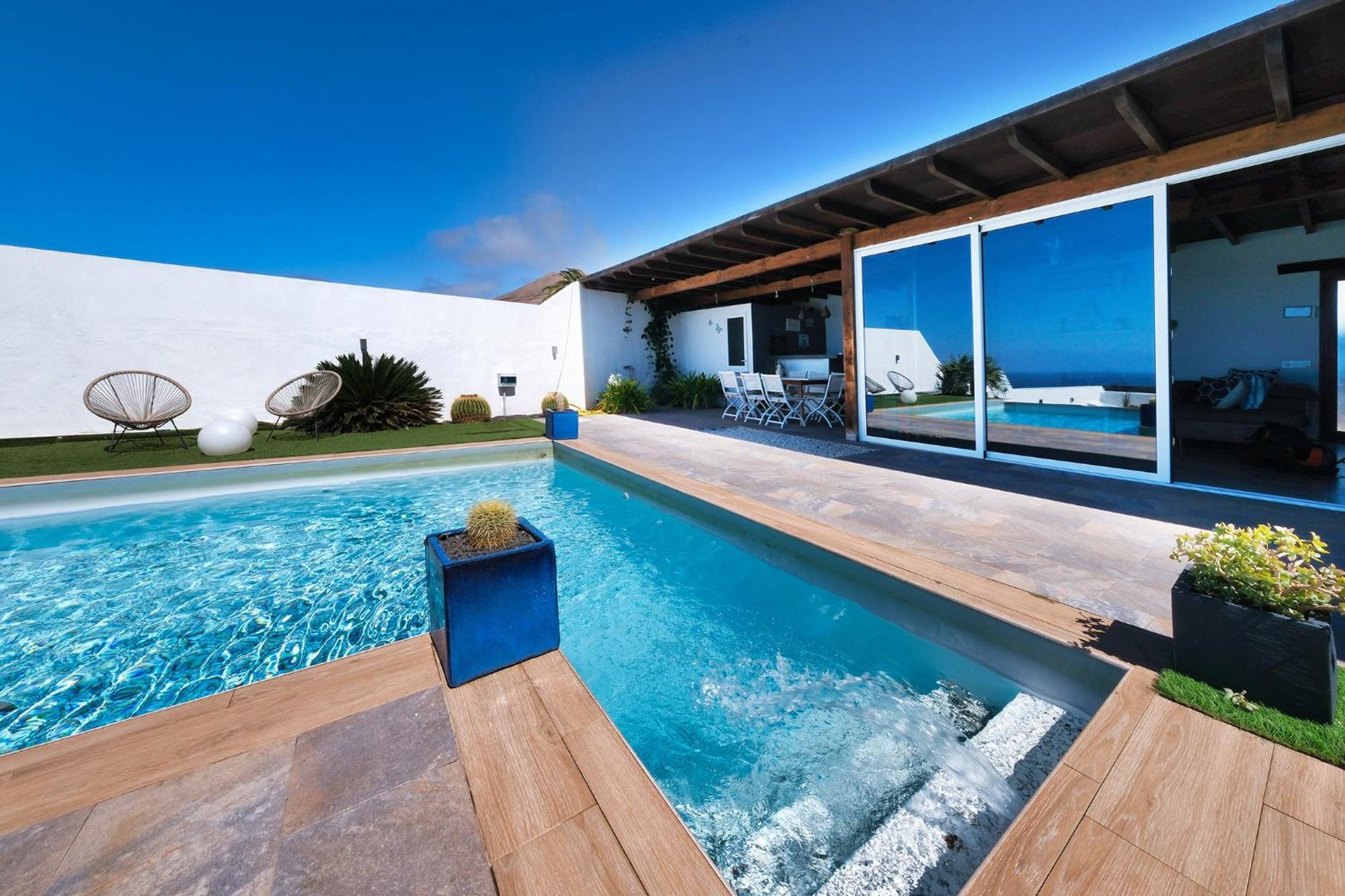 Villa Macher Piscina Y Bar Piscina Tias Exterior photo