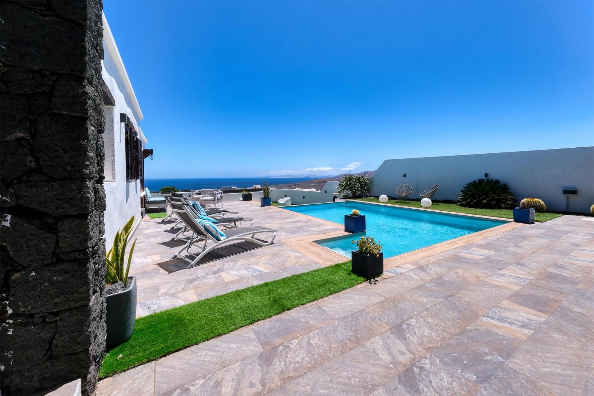 Villa Macher Piscina Y Bar Piscina Tias Exterior photo