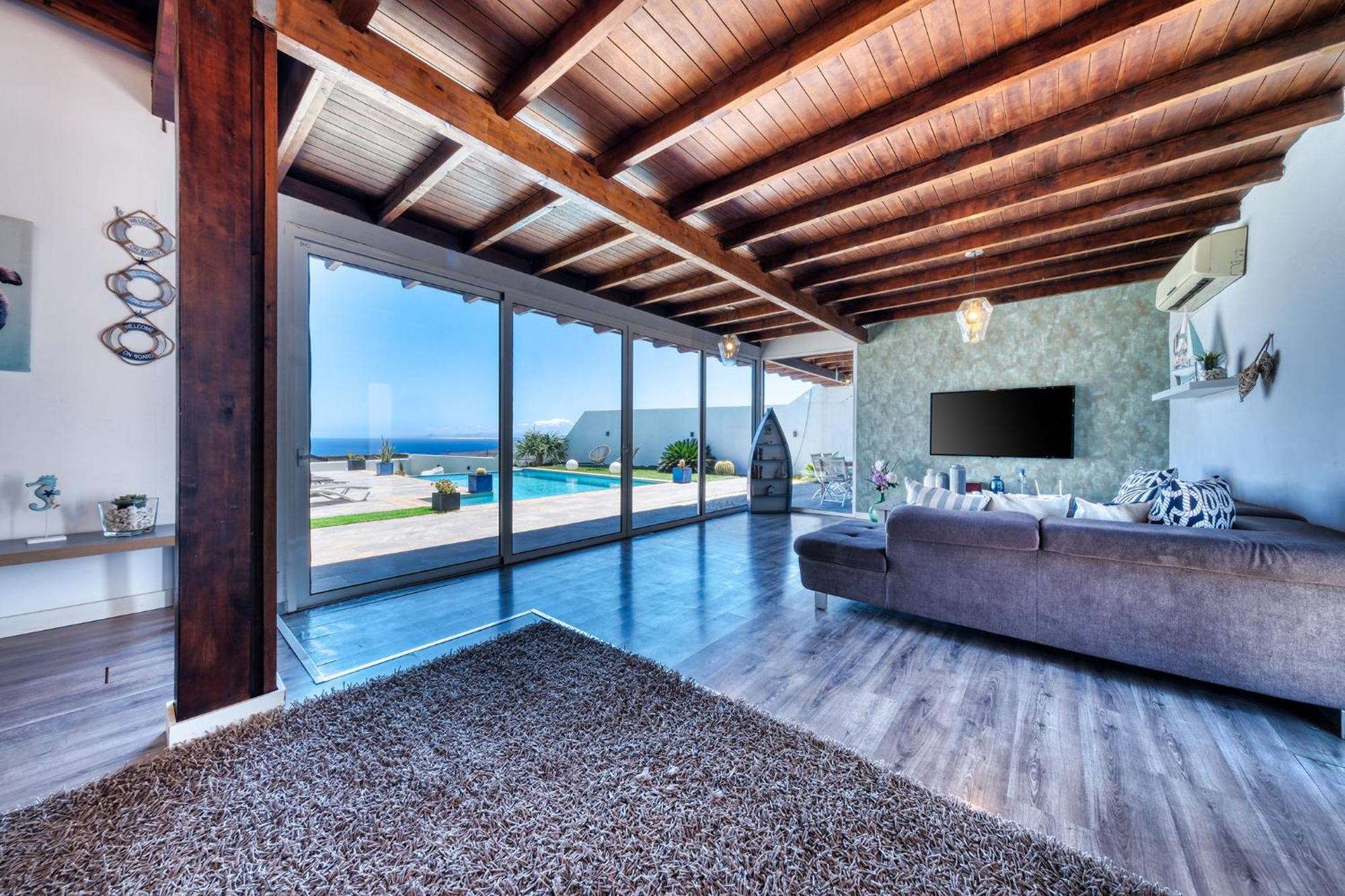 Villa Macher Piscina Y Bar Piscina Tias Exterior photo