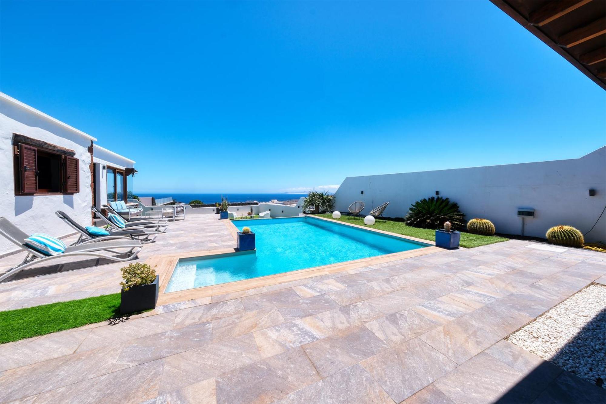 Villa Macher Piscina Y Bar Piscina Tias Exterior photo